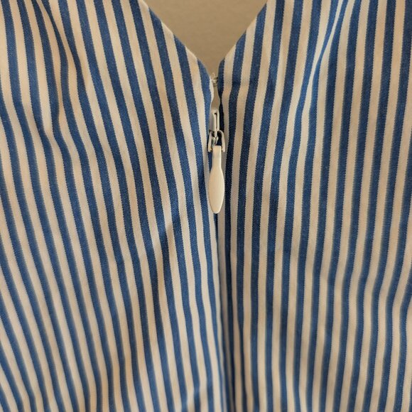 J.Crew Sleeveless V-Neck Top – 0P White & Blue - Picture 8 of 9